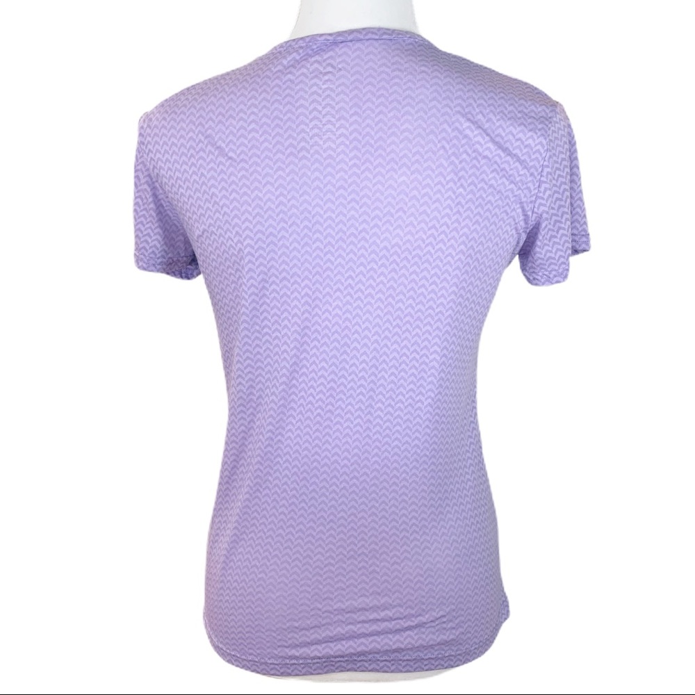 π Avia Purple Chevron Print Workout Tee- M - Picture 5 of 9